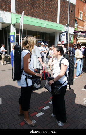 Cricket - NatWest One Day International Series 2006 - England v Sri Lanka - The Brit Oval. Radio earpieces available for sale at the Brit Oval, home of Surrey CCC Stock Photo