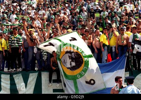 Portuguese Soccer - Taca de Portugal - Final - Sporting Lisbon v Porto. Sporting Lisbon fans Stock Photo