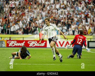 Germany's Miroslav Klose celebrates scoring the equalising goal of the game Stock Photo