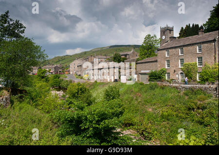 Village of Muker in Swaledale, North Yorkshire, in early summer. Stock Photo