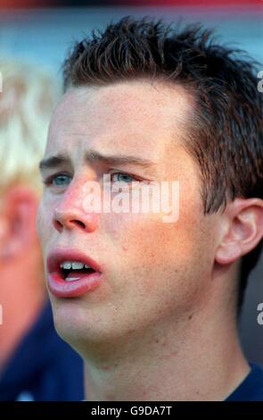 Soccer - Euro 2000 - Group B - Sweden v Italy. Daniel Andersson, Sweden Stock Photo