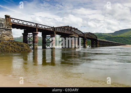 Barmouth Bridge Barmouth Gwynedd Wales UK Stock Photo