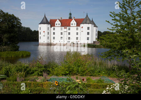 Gluecksburg Castle, moated castle, Gluecksburg, Flensburg Fjord, Schleswig-Holstein Stock Photo