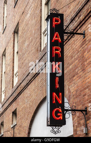 Parking sign in the city Stock Photo