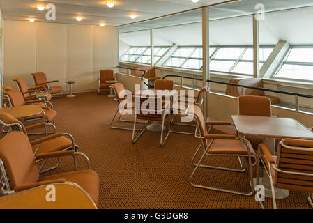 Cabin Lounge of Zeppelin Hindenburg Stock Photo