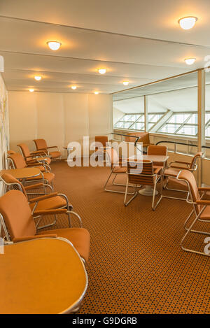 Cabin Lounge of Zeppelin Hindenburg Stock Photo