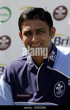 Cricket - Surrey Press Conference - Anil Kumble Signing - The Brit Oval Stock Photo