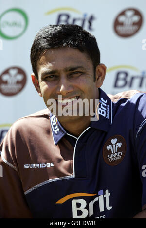 Cricket - Surrey Press Conference - Anil Kumble Signing - The Brit Oval Stock Photo