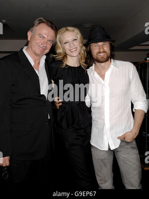 Sam Neill, Cate Blanchett and Martin Henderson arriving for the UK premiere of Little Fish, at the Curzon Soho, central London.Sam Neill and his step-daughter Maiko arrive for the UK premiere of Little Fish, at the Curzon Soho, central London. Picture date: Sunday 16 July, 2006. Photo credit should read: Yui Mok/PA. Stock Photo