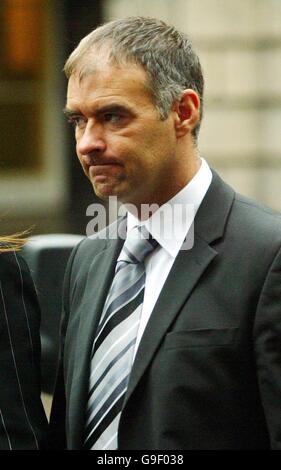 Former Scottish Socialist Party leader Tommy Sheridan leaves the Court of Session in Edinburgh. Stock Photo