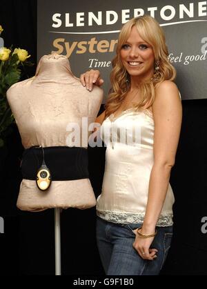 Former Atomic Kitten singer Liz McClarnon launches the new Slendertone System toning range at National Magazine Company house, central London. Stock Photo