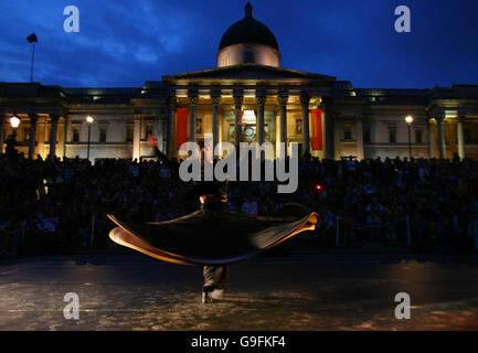 'Dervish in Progress' by Ziya Azazi (London Premiere) at the Trafalgar Square Festival, central London. Stock Photo