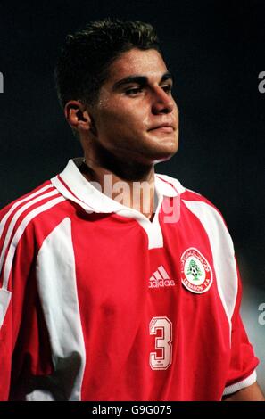 Soccer - Asian Cup Lebanon 2000 - Lebanon v Iran. Youssef Mohamed, Lebanon Stock Photo