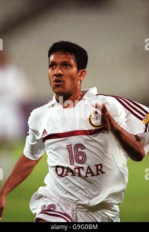 Soccer - Asian Cup Lebanon 2000 - Qatar v Uzbekistan. Mohammed Gholam, Qatar Stock Photo