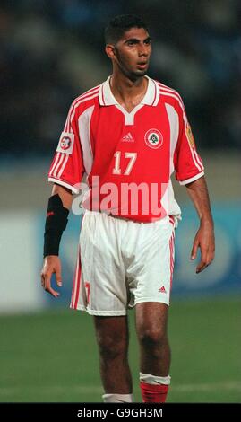 Soccer - Asian Cup Lebanon 2000 - Lebanon v Iraq. Faysal Antar, Lebanon Stock Photo