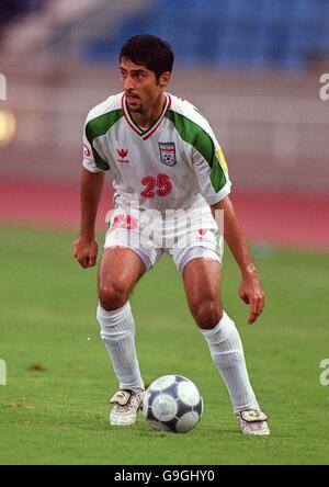 Soccer - Asian Cup Lebanon 2000 - Iran v Thailand. Mehrdad Minavand, Iran Stock Photo