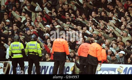 Soccer - Nationwide League Division Two - Swansea City v Millwall. Millwall  fans taunt the Swansea City fans Stock Photo - Alamy