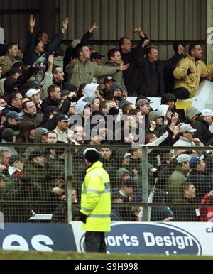 Soccer - Nationwide League Division Two - Swansea City v Millwall. Millwall  fans taunt the Swansea City fans Stock Photo - Alamy