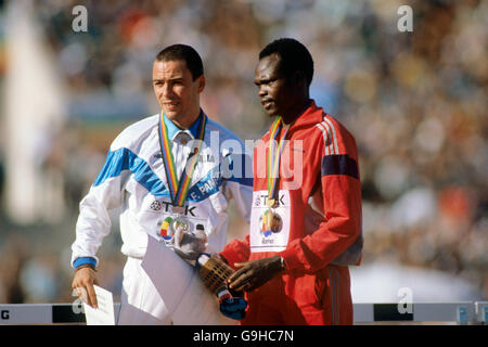 Athletics - World Championships Rome 1987 - Men's 10000m - Olympic Stadium Stock Photo