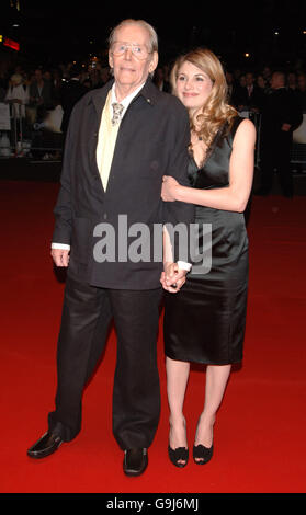 Jodie Whittaker and Peter O'Toole arriving for the UK Premiere of Venus, from the Odeon West End, central London. Picture date: Thursday 19 October 2006. Photo credit should read: Ian West/PA Stock Photo