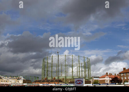 Australian Rules Football - AFL Challenge Trophy - Port Adelaide Power v Geelong Cats - The Brit Oval Stock Photo