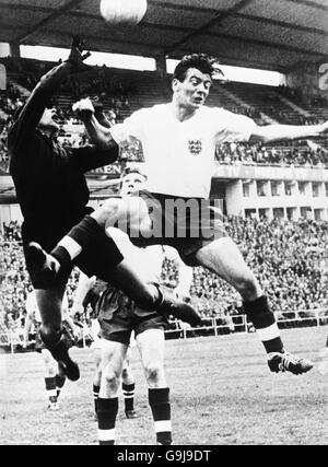 Soccer - World Cup Sweden 58 - Group Four - England v USSR Stock Photo