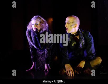 Cast members during a photocall for the musical Cabaret at The Lyric Theatre, central London. Stock Photo