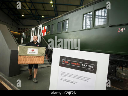 National Railway Museum employee Andy Dalton as the final touches are ...