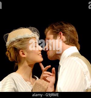 Rosamund Pike and Chris Carmack during a photocall for Tennessee Williams' 1948 play 'Summer And Smoke', at the Apollo Theatre in Shaftsbury Avenue, central London, Stock Photo