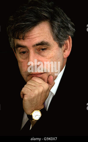 Chancellor Gordon Brown official opens the fifth Maggie's Cancer Caring Centre at Victoria Hospital in Kirkcaldy. Stock Photo