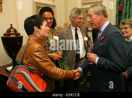 Prince Charles hosts television reception Stock Photo