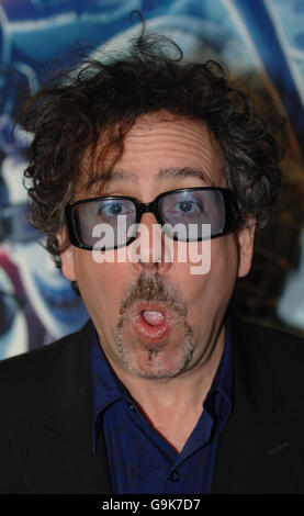 Tim Burton makes a scared face as he arrives for the West End premiere of his film The Nightmare Before Christmas 3D. PRESS ASSOCIATION Photo. Picture date: Sunday October 29, 2006. Photo credit should read: Fiona Hanson/PA. Stock Photo