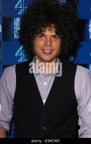 Andrew Stockdale of Wolfmother in the press room at the UK Music Hall of Fame 2006. Stock Photo