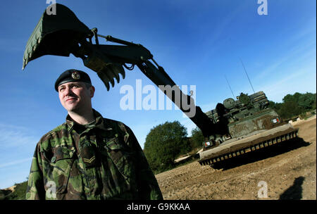 Army unveils battlefield vehicles Stock Photo