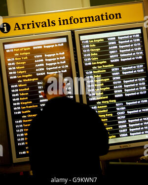 Generic stock Heathrow. Signs at London's Heathrow Airport. Stock Photo