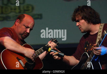 Tenacious D perform at the XFM WinterWonderland at Brixton Academy in south London. Stock Photo