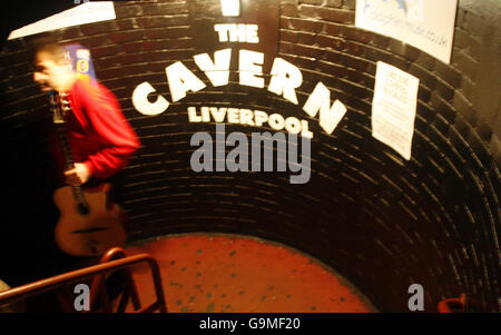 Cavern Club celebrates 50 years. Inside the Cavern Club in Liverpool's Mathew Street. Stock Photo