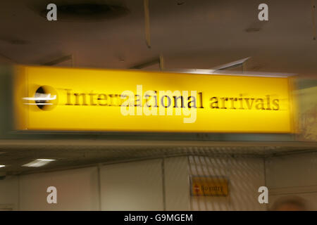 Generic stock Heathrow. Signs at London's Heathrow Airport. Stock Photo