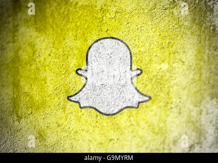 Snapchat artwork Stock Photo