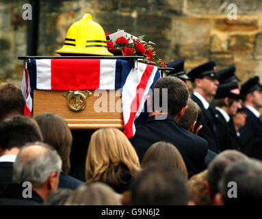 Geoff Wicker funeral Stock Photo