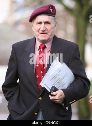 Dennis Cramp arrives at Blackburn County Court, where he is fighting for the right to look after his sick wife at home. Stock Photo