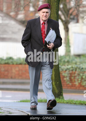 Dennis Cramp arrives at Blackburn County Court, where he is fighting for the right to look after his sick wife at home. Stock Photo