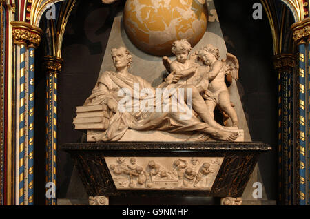 The tomb of Sir Isaac Newton, in Westminster Abbey Stock Photo - Alamy