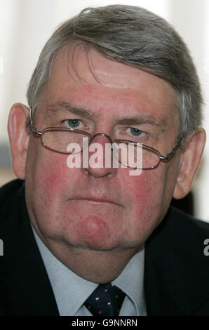 Scottish Executive inquiry reporter Richard Dent at the start of the public inquiry in Perth into plans to build a 137-mile overhead power line through the Scottish countryside. Stock Photo