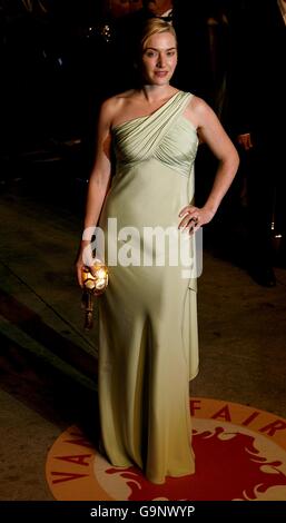 Kate Winslet arrives for the annual Vanity Fair Party at Mortons Restaurant, Los Angeles. Stock Photo