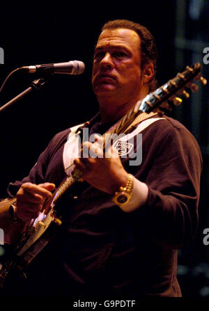 Actor Steven Seagal during filming for Channel Four's 'The Friday Night Project' at the Wycombe Swan Theatre in High Wycombe. Stock Photo