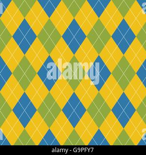 Seamless argyle pattern. Diamond shapes background. Stock Vector