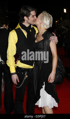 Andrew Lee Potts and Hannah Spearritt arrive for the premiere of Becoming Jane in Leicester Square, London. Stock Photo