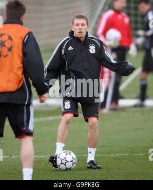 Soccer - Liverpool Training Session - Melwood. Liverpool's Craig Bellamy during a training session at Melwood, Liverpool. Stock Photo