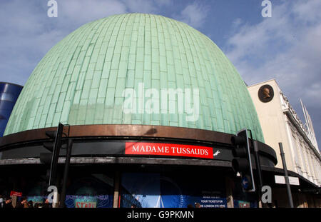 General view of the exterior of waxwork museum Madame Tussauds on Marylebone Road, London. Stock Photo